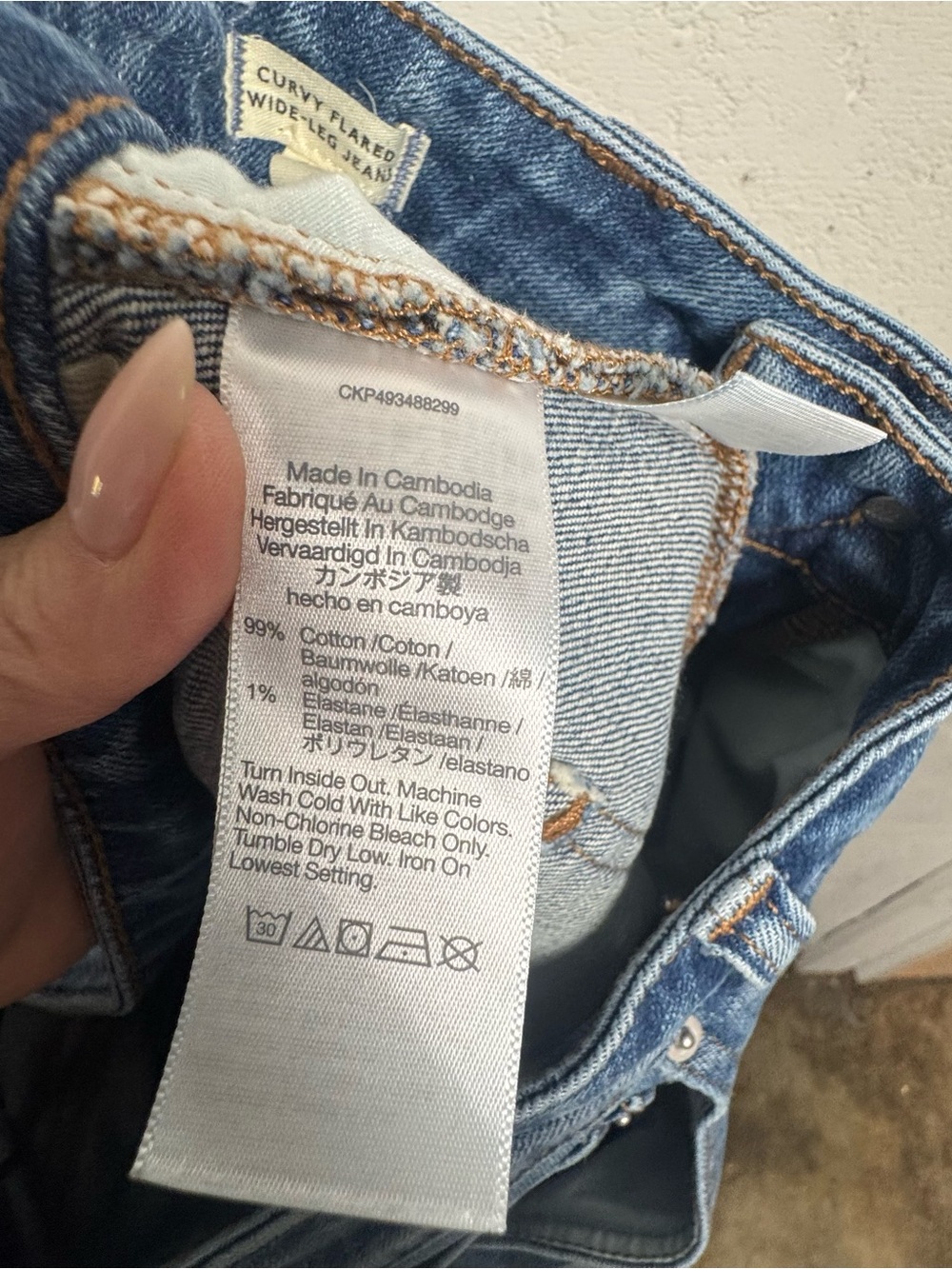 Madewell High-Rise Curvy flared Wide Leg Jeans in medium blue Wash Size 30 - Picture 12 of 13